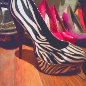 Zebra print heels.